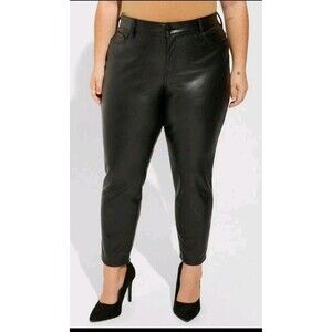 Torrid Perfect Skinny Faux Leather High Rise Womens Pant Black Plus 20 Regular